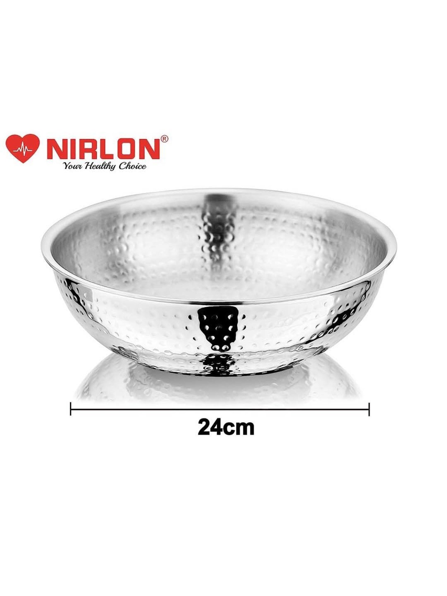 ALLO Silver Stainless Steel Induction Friendly Triply Kadhai (3 L)
