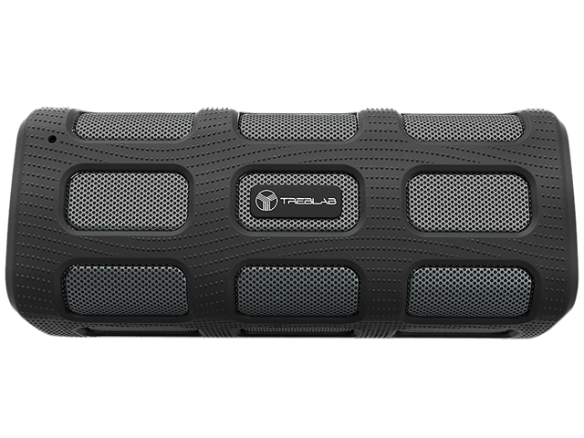 TREBLAB FX100 - Extreme Bluetooth Speaker - Loud, Rugged for Outdoors, Shockproof, Waterproof IPX4, Built-In 7000mAh Power Bank, HD Audio w/ Deep Bass, Portable Wireless Blue Tooth Microphone Mic
