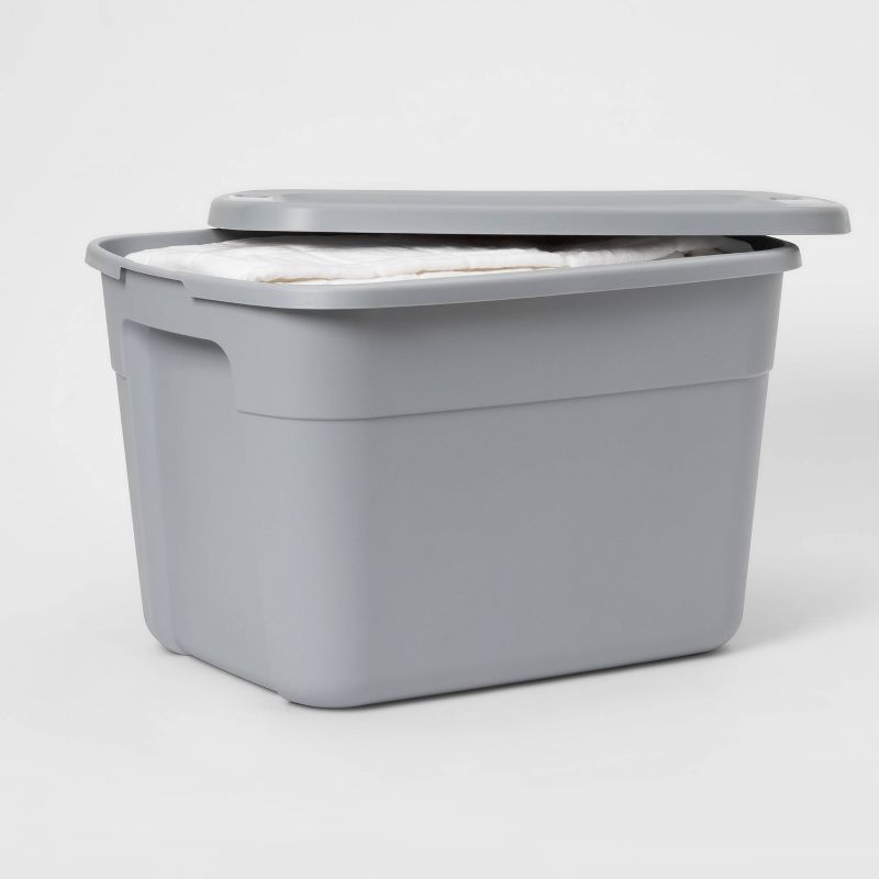 18gal Tote Cement Gray - Room Essentials™