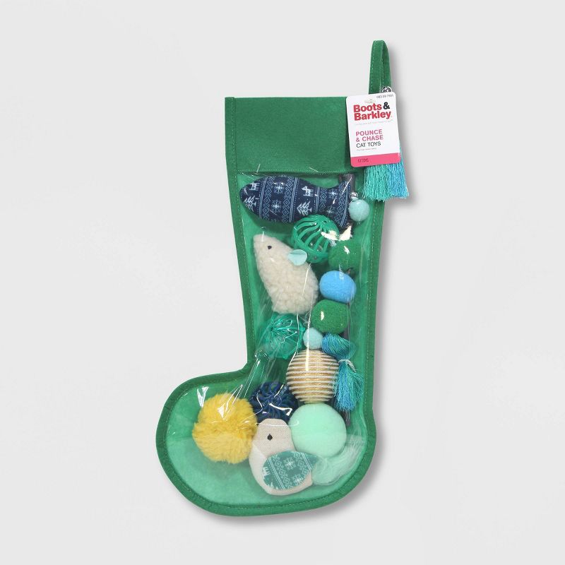 Cat Toy Gift Set - Green - 10pk - Boots & Barkley™