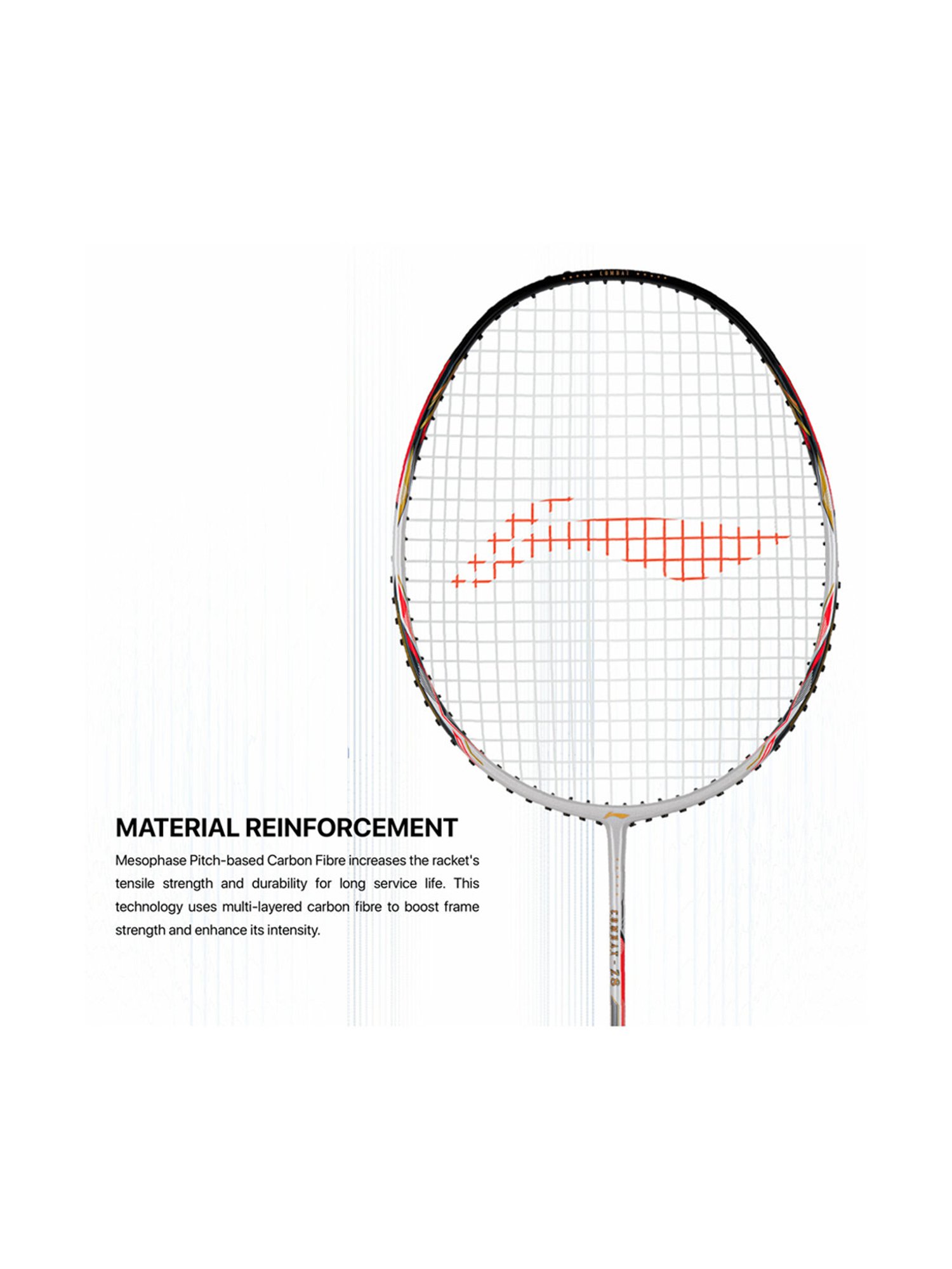 Li-Ning Combat Z8 Badminton Racket (White) Size - Medium