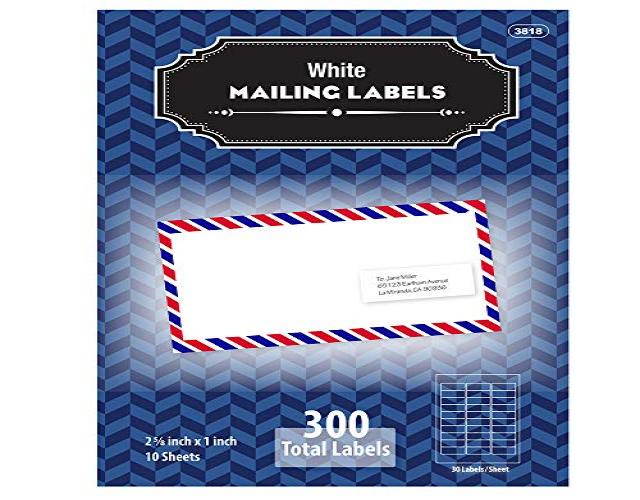 Bazic 3818-24 1 in. x 2 .62 in. White Address Labels- Pack of 24
