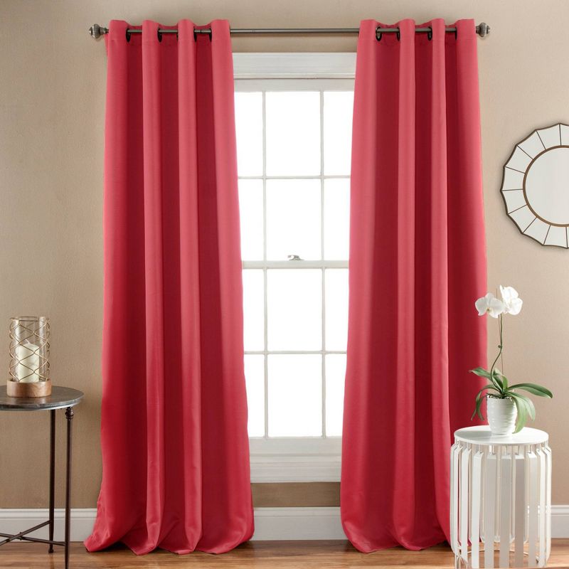 84"x52" Blackout Window Curtain Panel Pink - Triangle Home Fashions