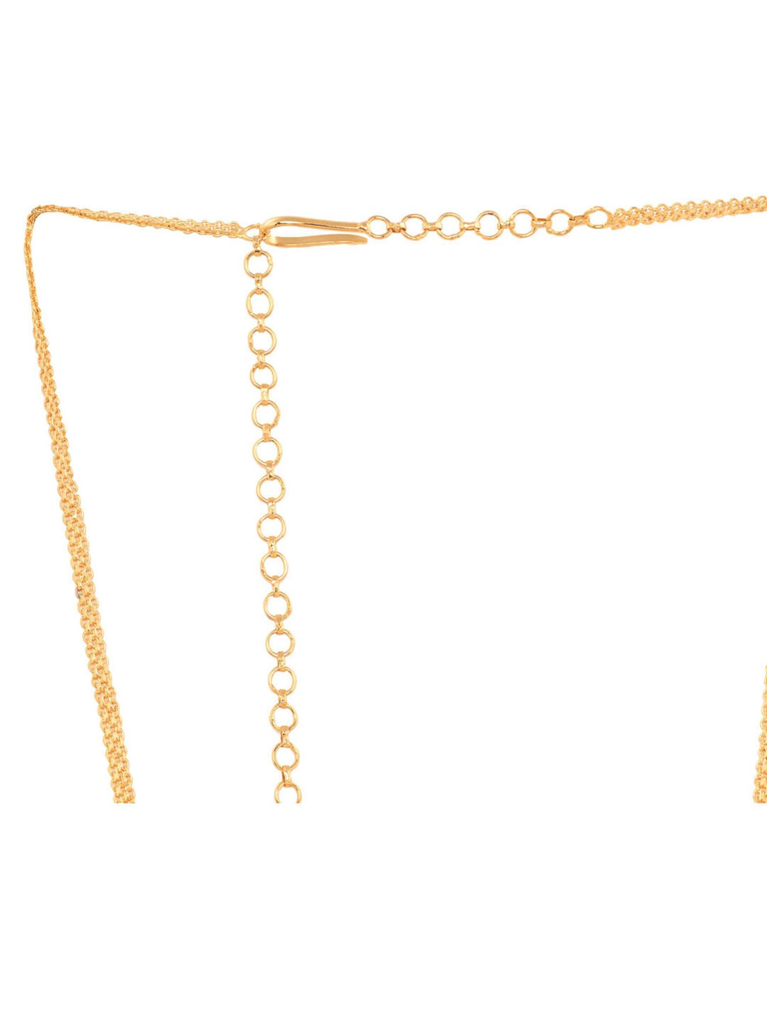 Saraf Rs Jewellery White &Red Gold Plated Ad Studded Temple Kamarbandh