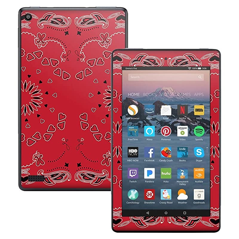 Skin Compatible with  Kindle Fire 7 2017 Bandana | Protective Durable and Unique Vinyl Decal wrap Cover | Easy to Apply Remove and Change Styles | Made in The USA