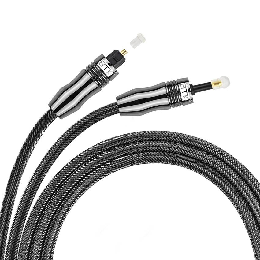 EMK OD6.0mm 3.5mm Digital Sound Toslink to Mini Toslink Digital Optical Audio Cable, Length:1m