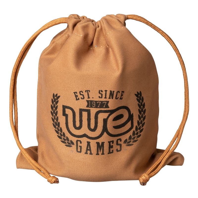 WE Games Mahogany Leather Dice Cup with Ribbed Rubber Lining, 5 Dice and Canvas Storage Bag