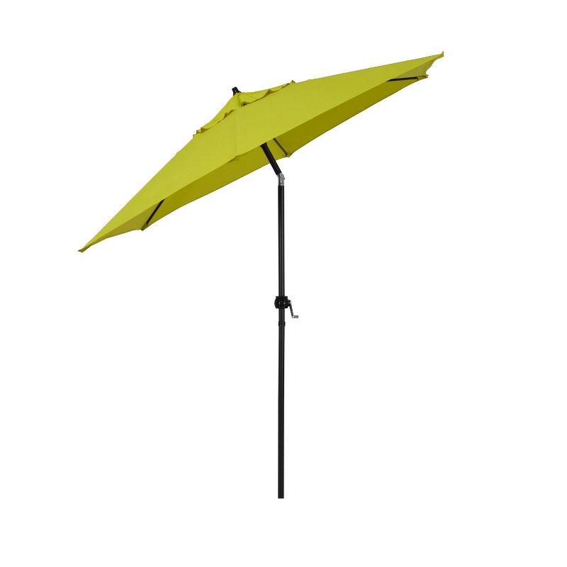 9' x 9' Round Push Tilt Steel Market Patio Umbrella Lime Green - Astella