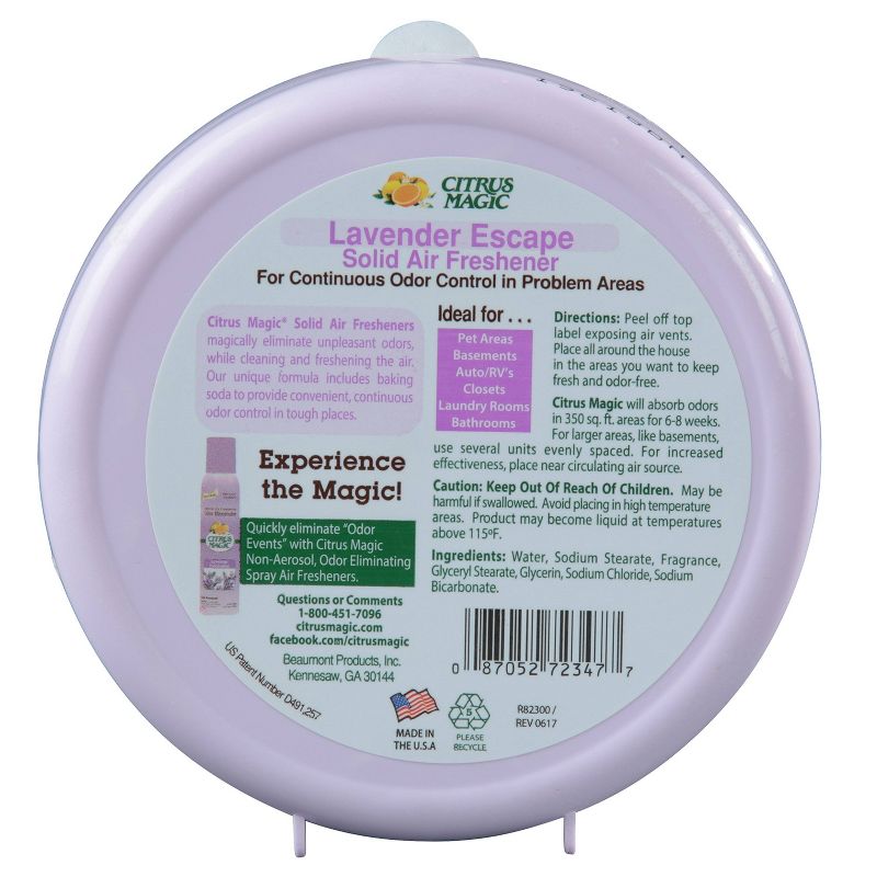 Citrus Magic Solid Air Freshener Lavender 8oz