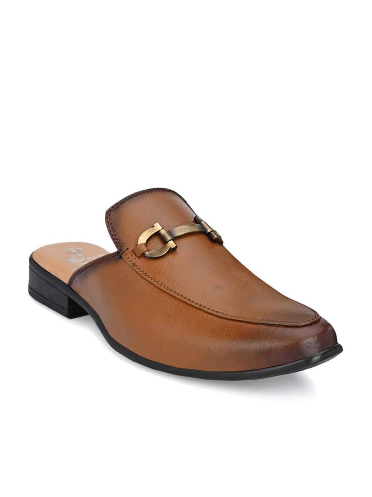El Paso Men's Tan Mule Shoes