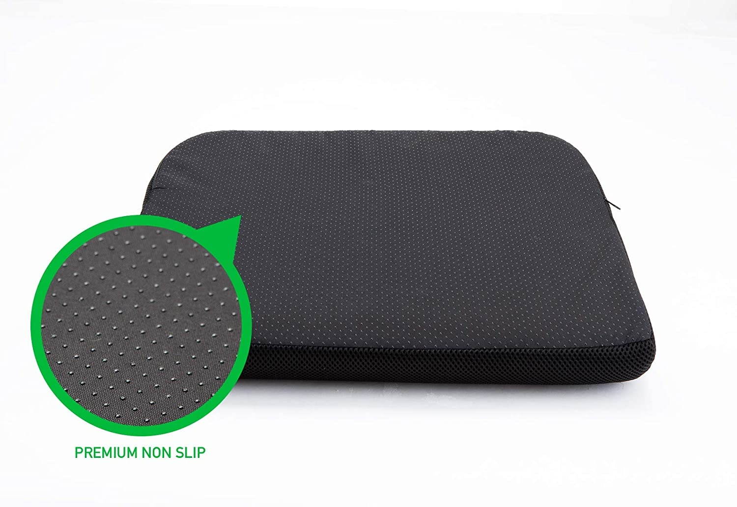 Mind Reader MEMGEL-BLK Pressure Relief for Lower Back, Arms, Non-Slip Orthopedic Ergonomically Cushion, Perfect for Office, Home, Car & More, Chair, Black