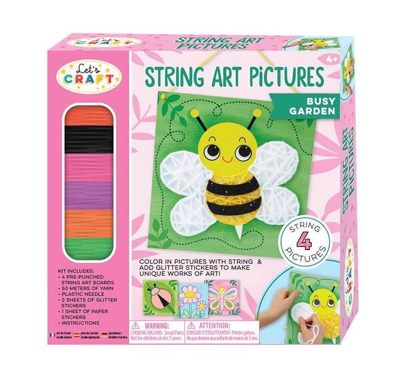 Bright Stripes String Art Pictures - Busy Garden