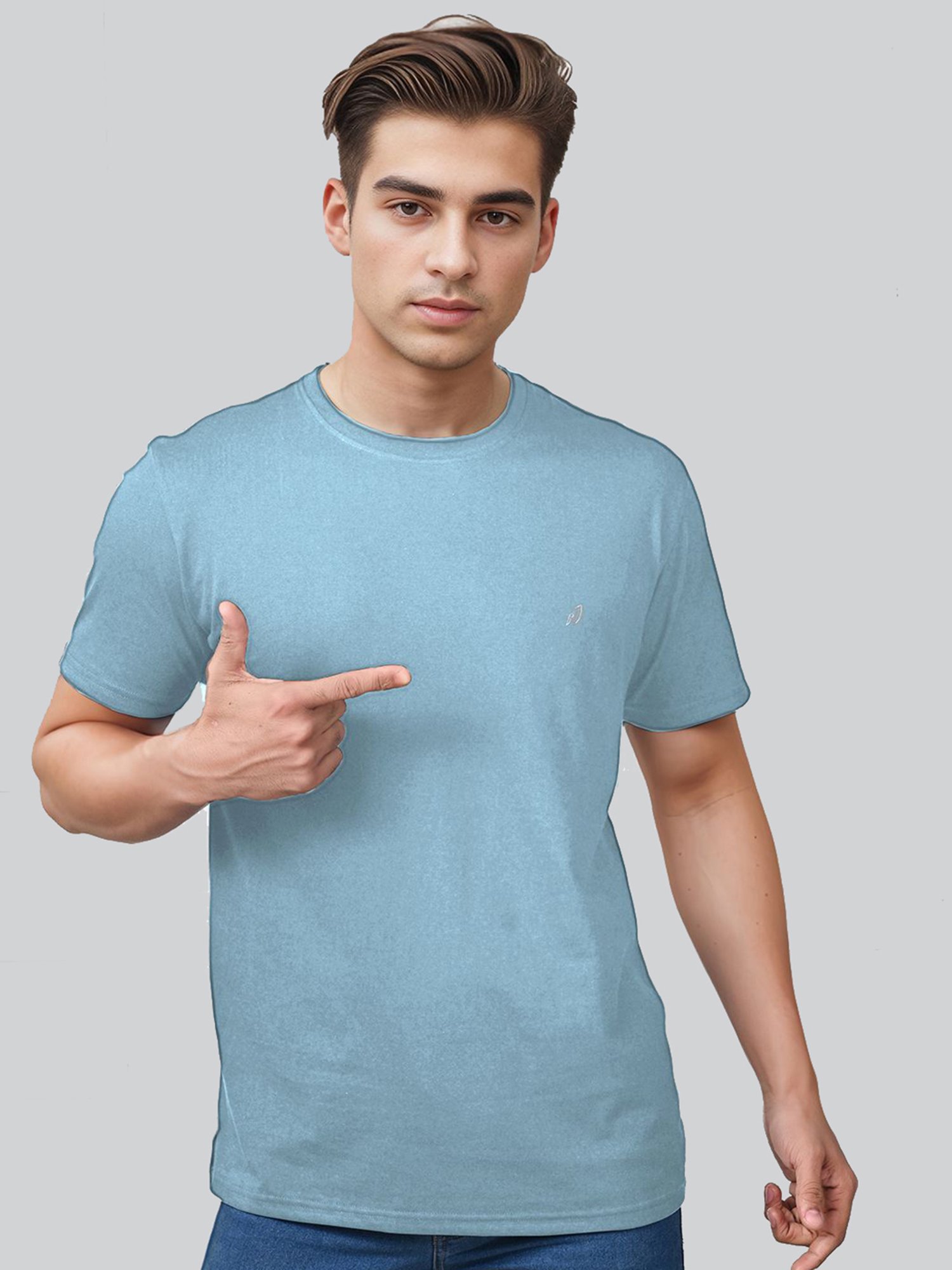 Lux Nitro Black & Blue Regular Fit T-Shirt