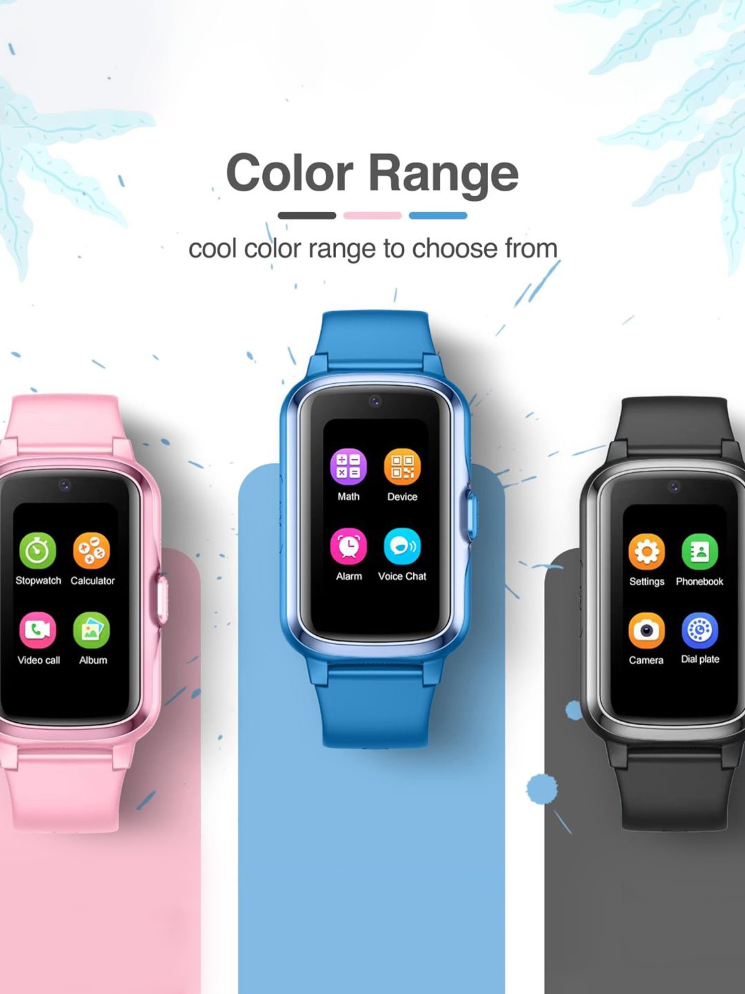 Turet Next Gen 4G Smartwatch for Kids with Camera, SOS, Video Calling, GPS Tracker (Blue)