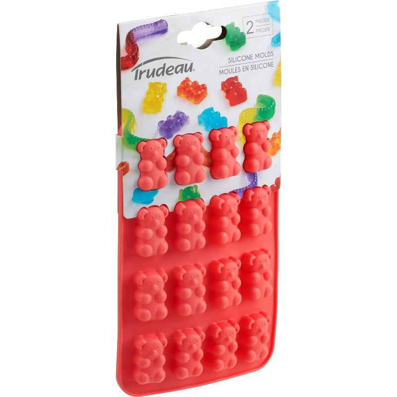 Trudeau 2pk Gummy Bears Chocolate Molds Red