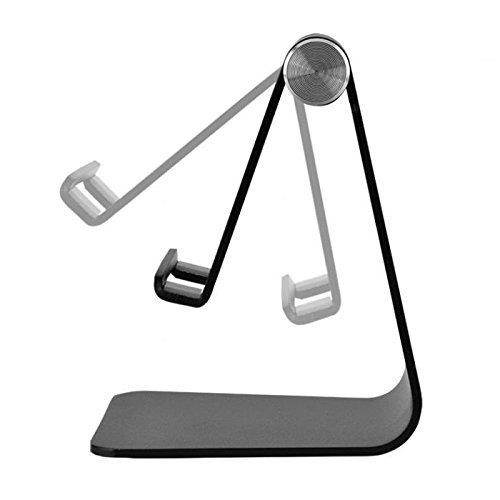 Adjustable Cell Phone Stand Sturdy Aluminum Mobile Stand for iPhones, iPad and Most Android Smartphones/Tablets | Anti Slip and Anti Scratch Rubberized Foot and Nest (Pink)