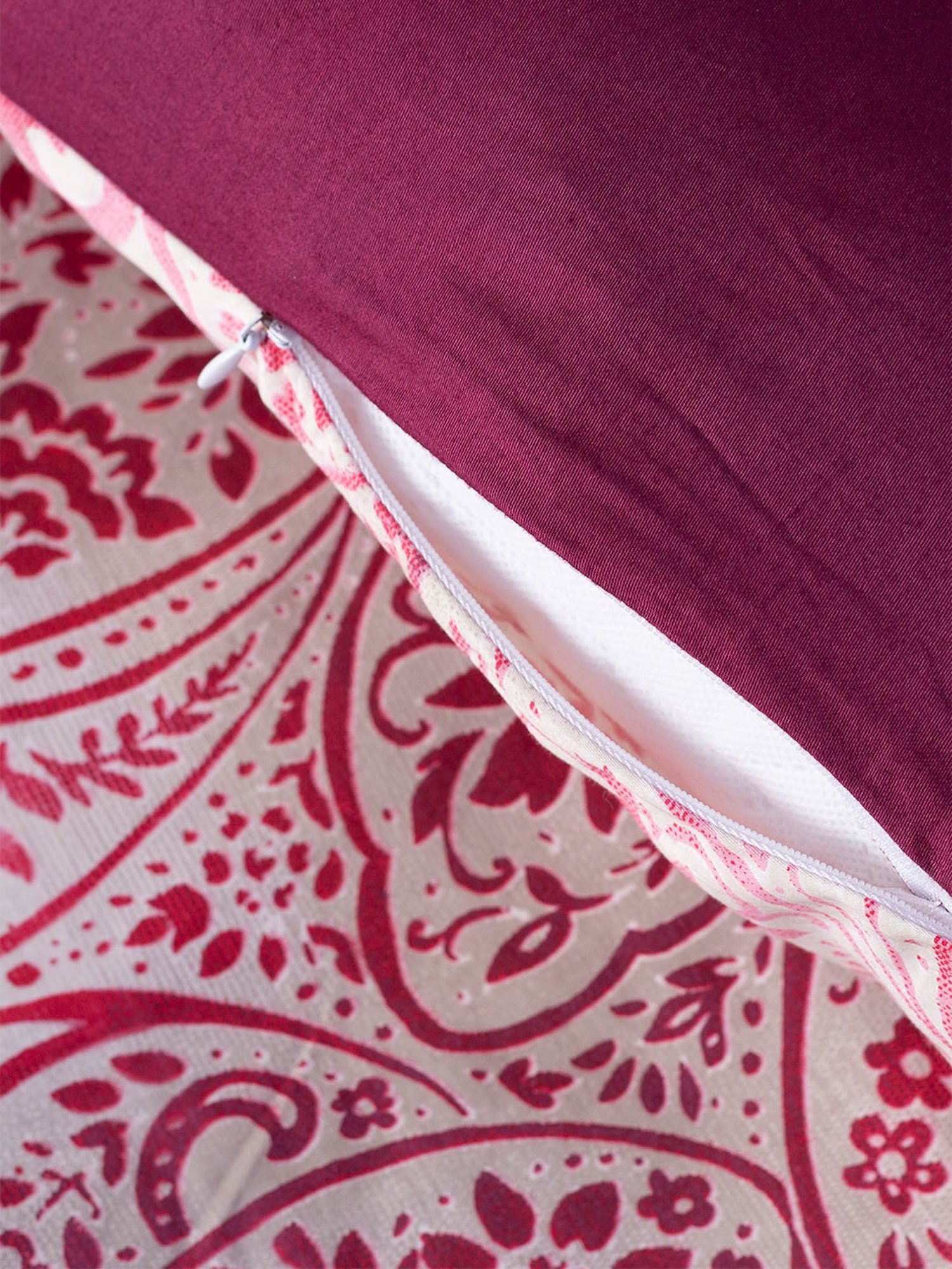 Maspar Printed Red 210 TC Cotton Duvet Cover with 2 Pillow Case