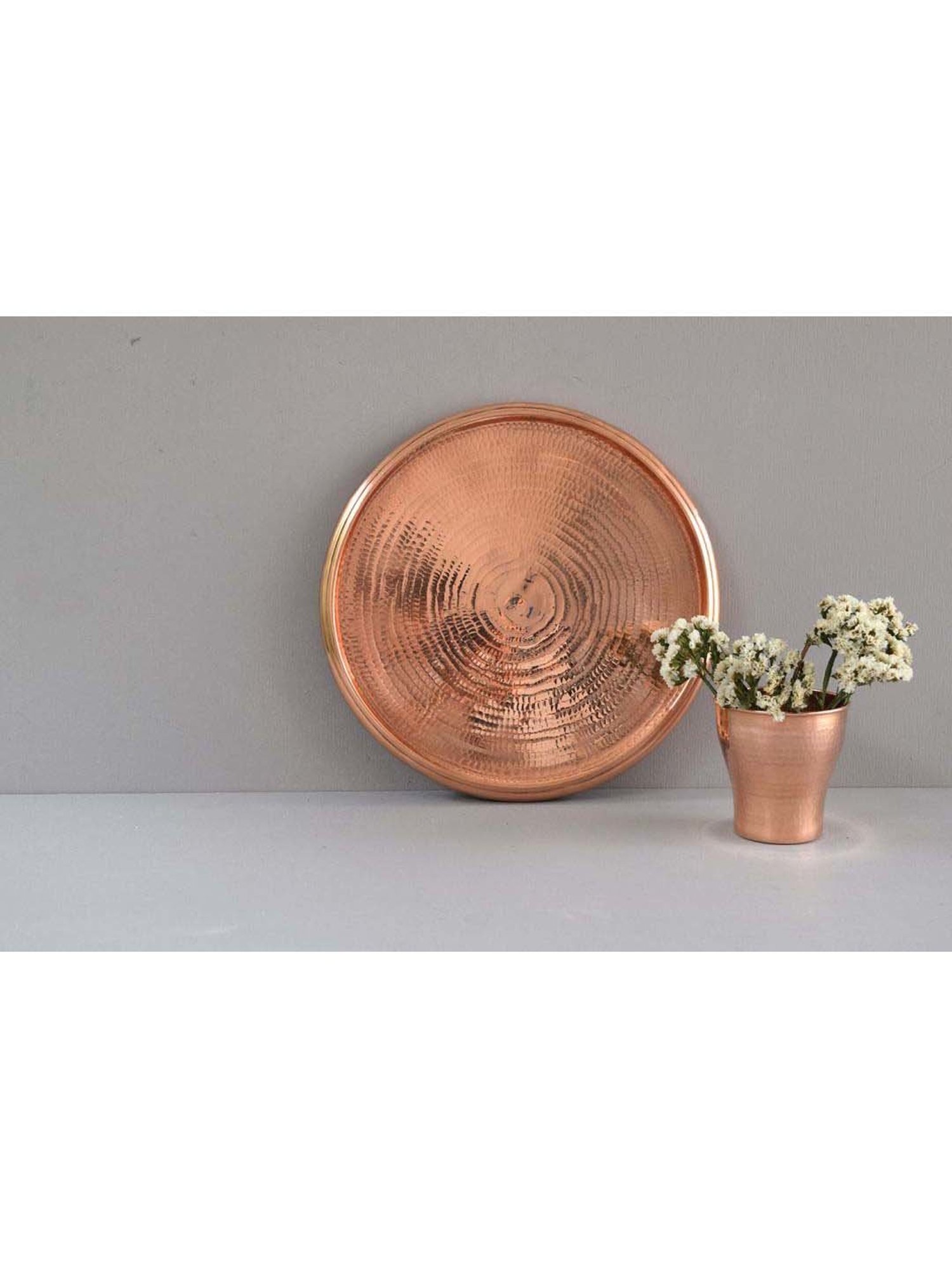 COPPRE Copper Circled Tray - Set of 1
