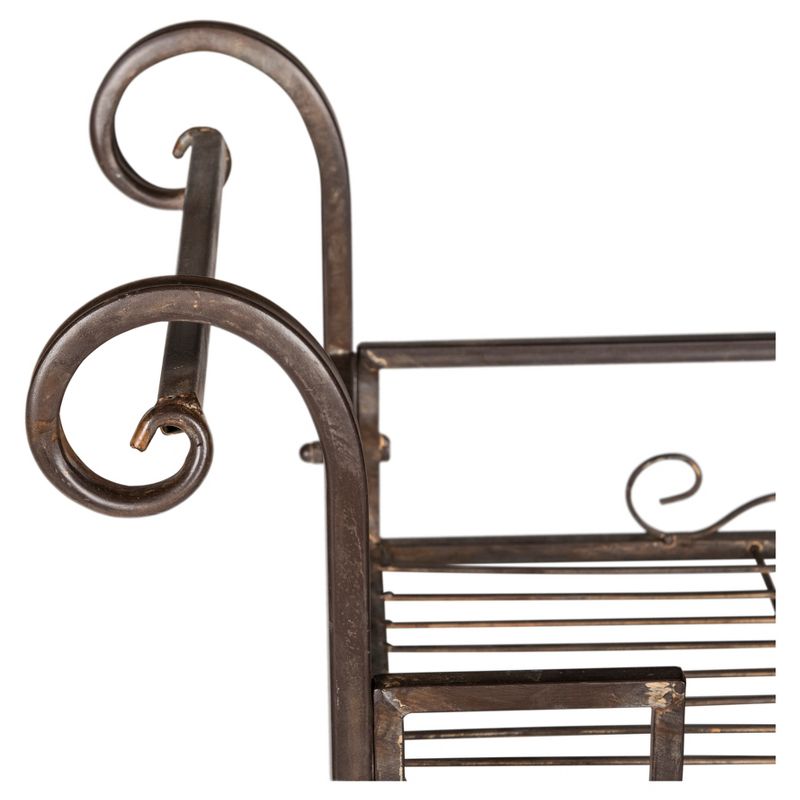 Rectangular Metal Butterfly Plant Stand - Antique Bronze