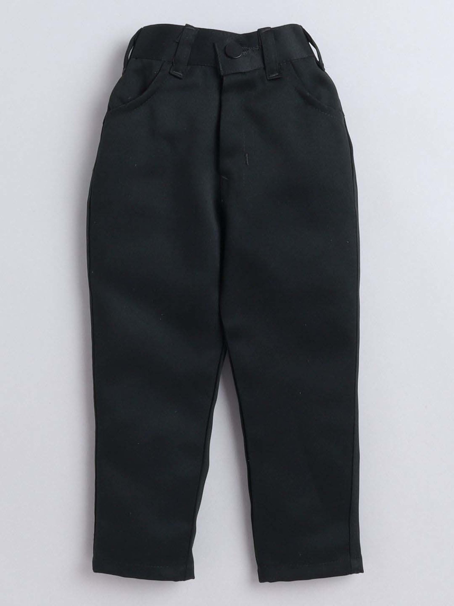 Fourfolds Boys Dark Green Solid Full Sleeves Clothing Set