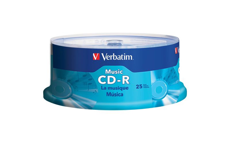 Verbatim Music CD-R 80min 40x with Branded Surface - 25pk Spindle