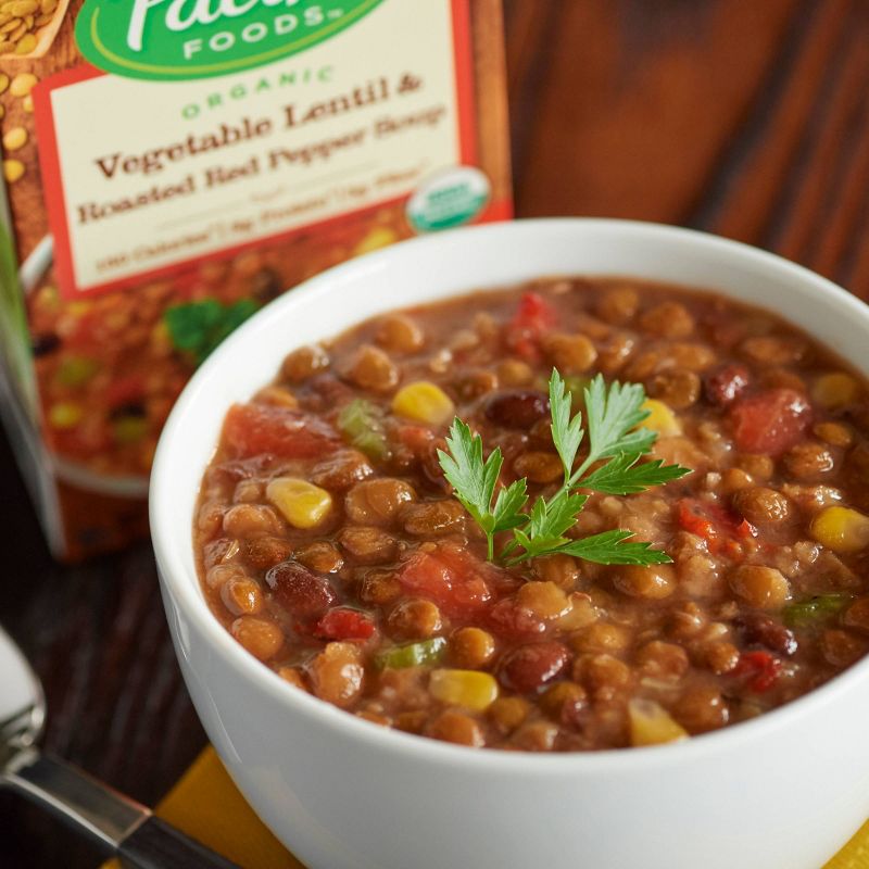 Pacific Foods Organic Vegetable Lentil & Roasted Red Pepper Soup - 17oz