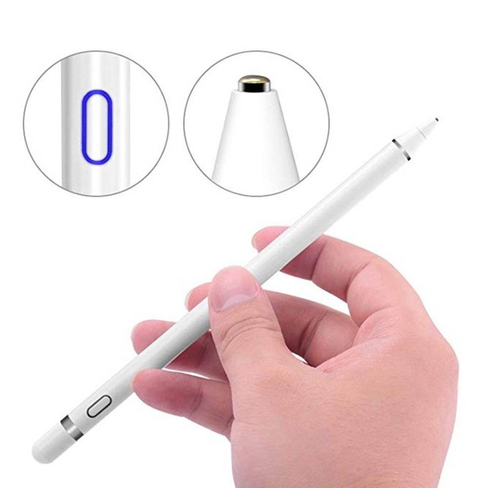 Active Capacitive Round Cover Stylus Pen Silicone Head Touch Screen For IPad Pro