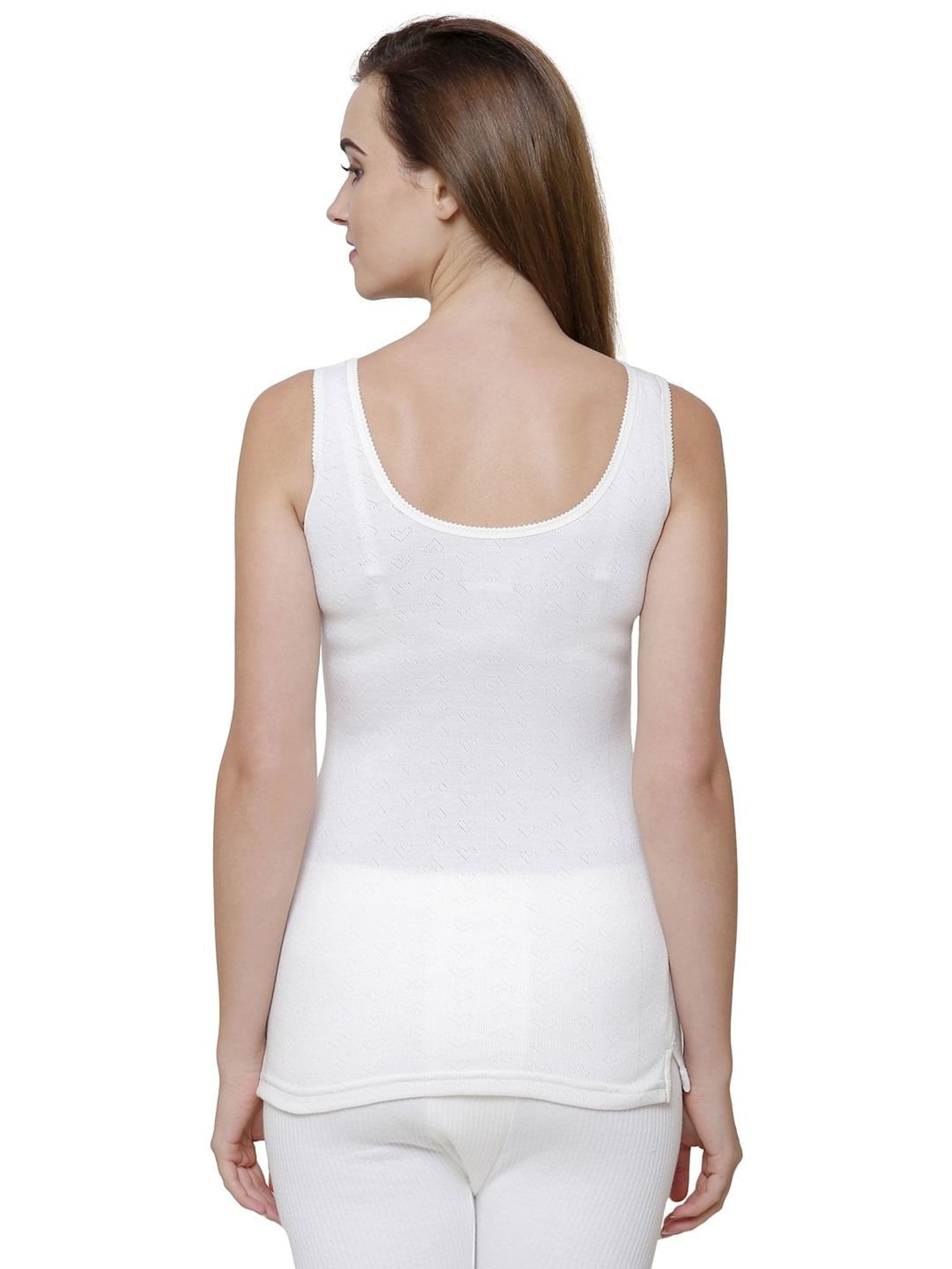 Bodycare White Cotton Thermal Tank Top
