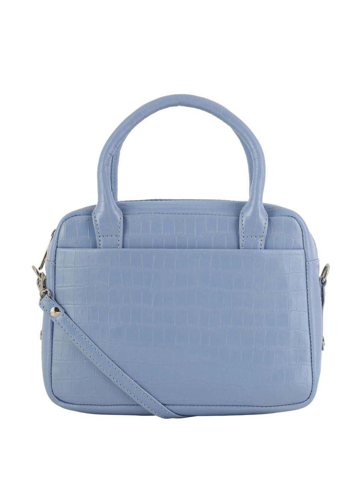 Toteteca Blue Textured Medium Handbag