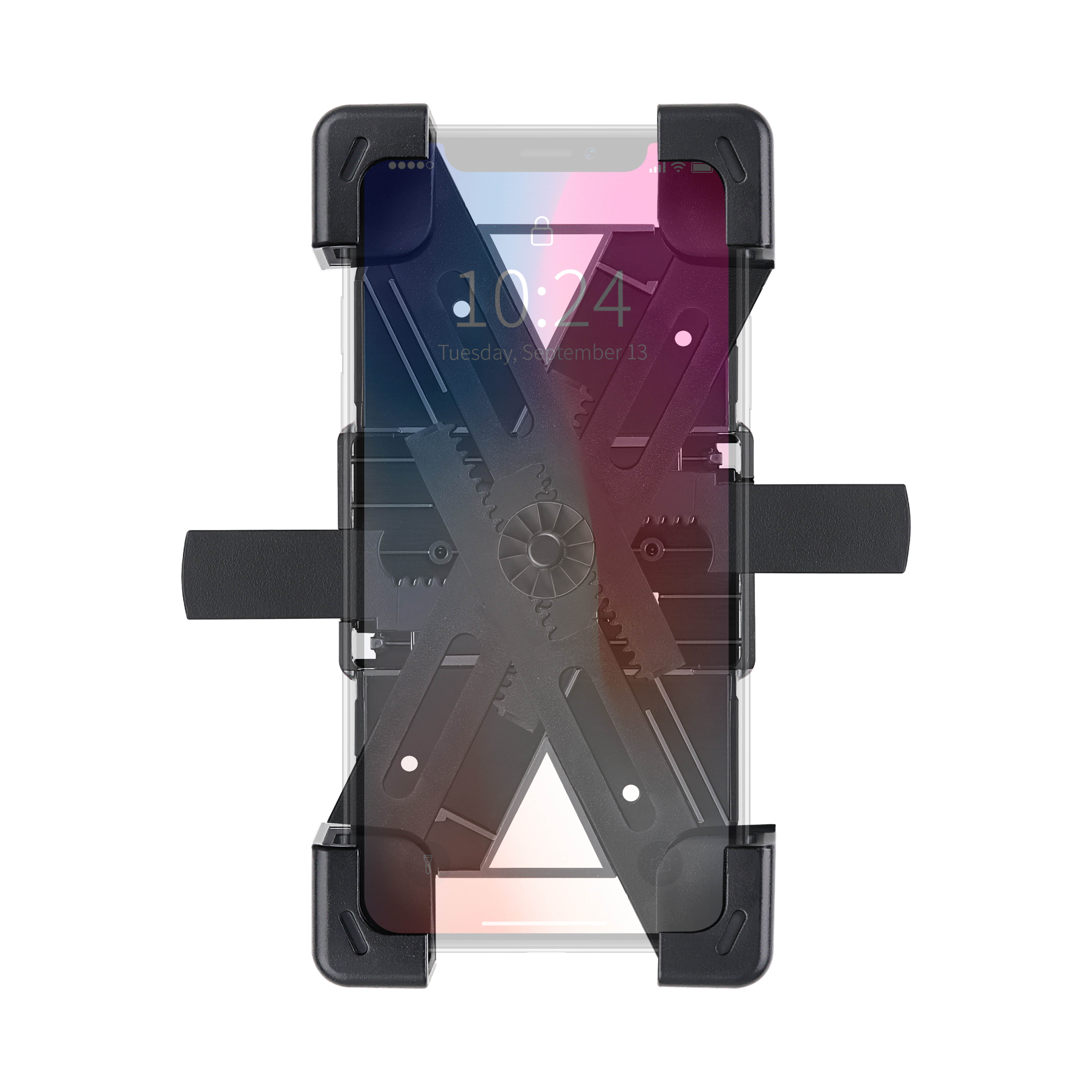 Wheel Up CT01 360 Rotation Mechanical Lock Motorcycle Bicycle Handlebar Mobile Phone Holder Stand for Devices between 4.5-6.5 inch