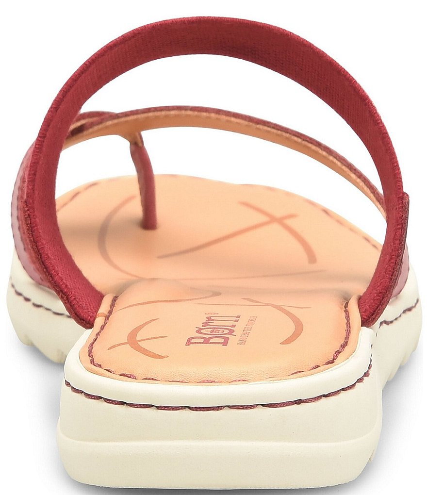 Born Bay Leather Elastic Thong Slide Sandals