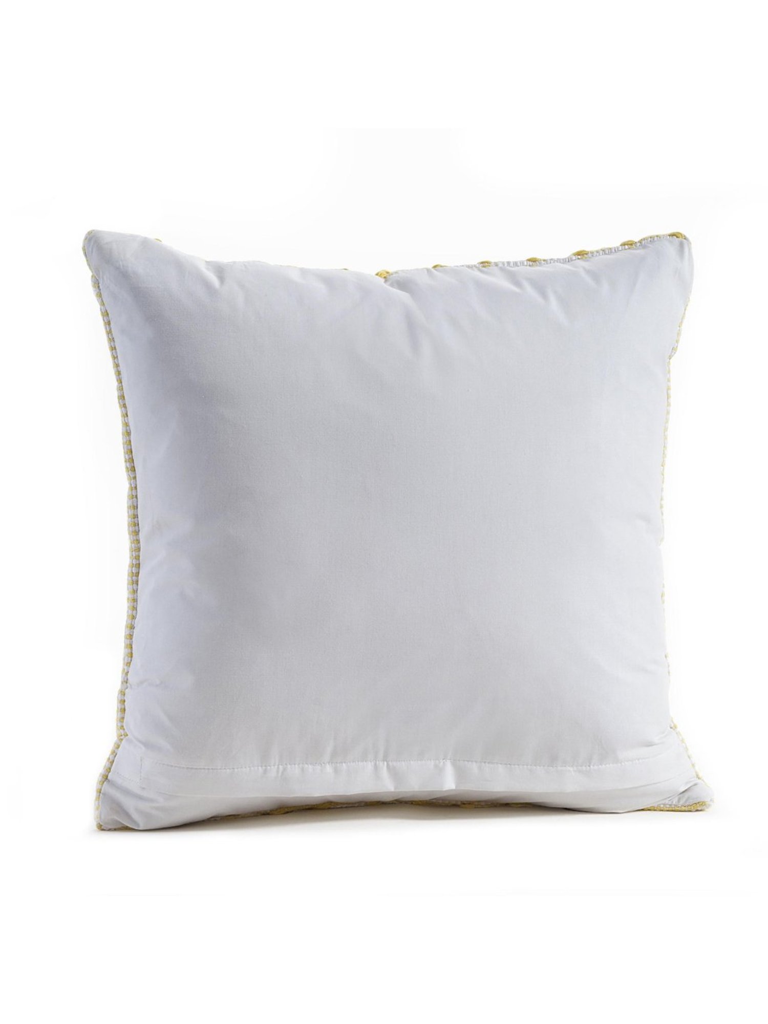Spaces Spun Abstract Yellow Cotton Cushion Cover