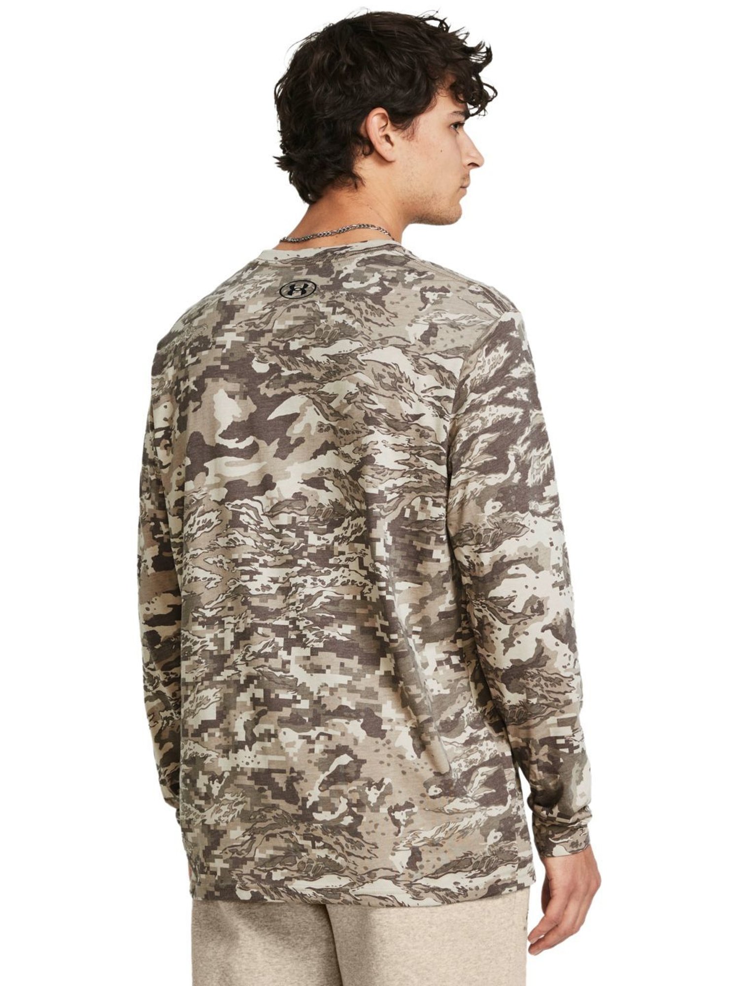 Under Armour Brown Cotton Slim Fit Printed T-Shirt