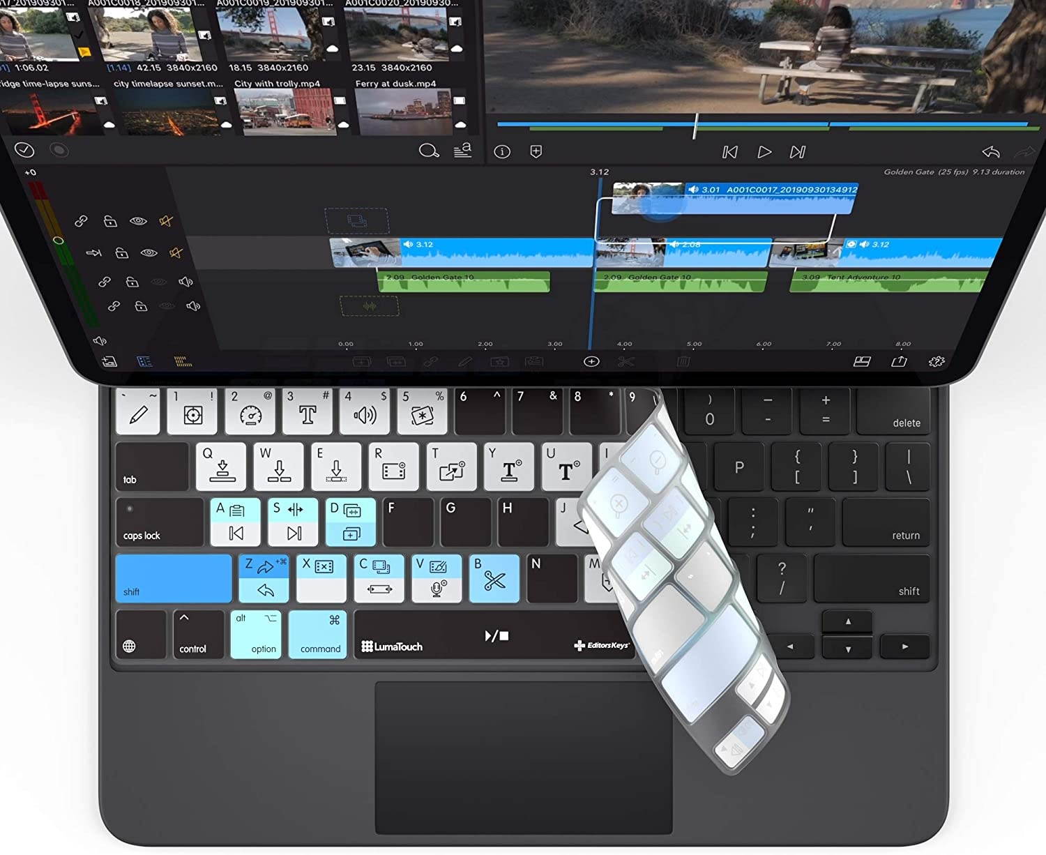 LumaFusion Keyboard Cover for iPad Pro 12" Magic Keyboard Cover | US Version | Does not fit Smart Keyboard