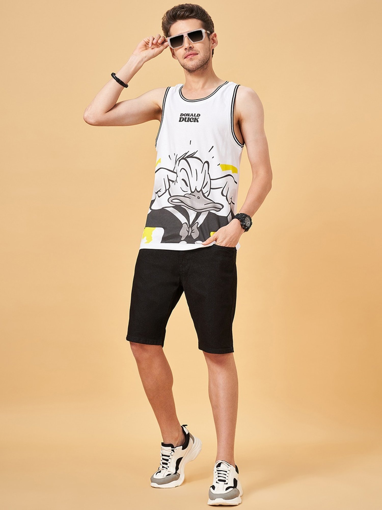 Sf Jeans By Pantaloons Marshmallow Slim Fit Printed Vest