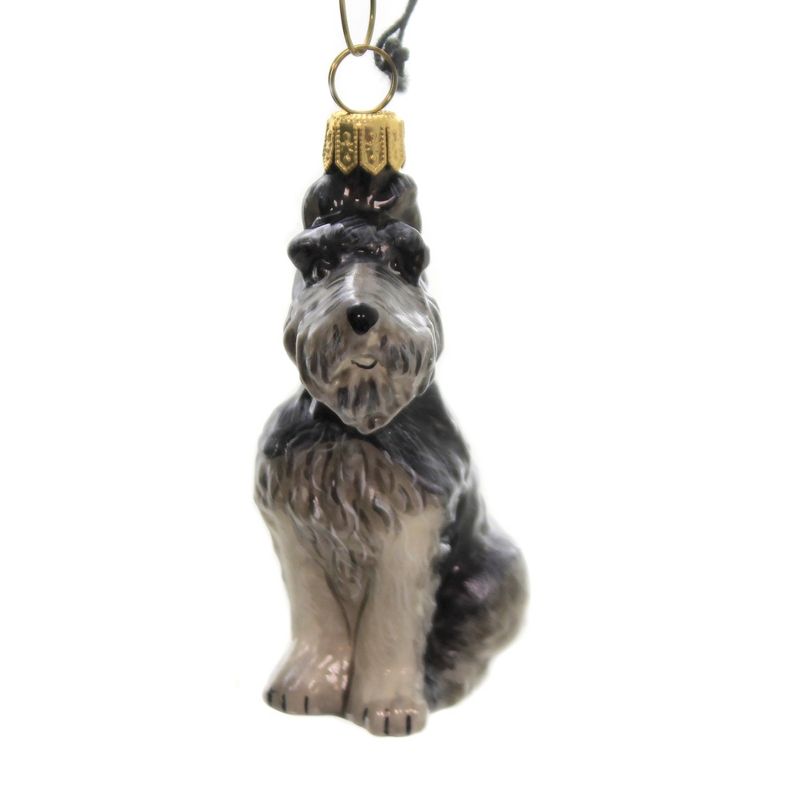 Joy To The World 3.5" Gray Schnauzer Ornament Per Set Dog Companion  -  Tree Ornaments