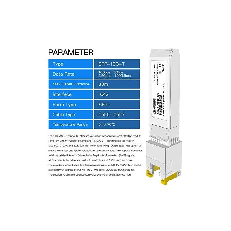 to rj4510GBaseT Copper Module SFP+ to RJ45 Copper Module SFP10GTS UFRJ4510G Transceive for cisco meraki Ubiquiti
