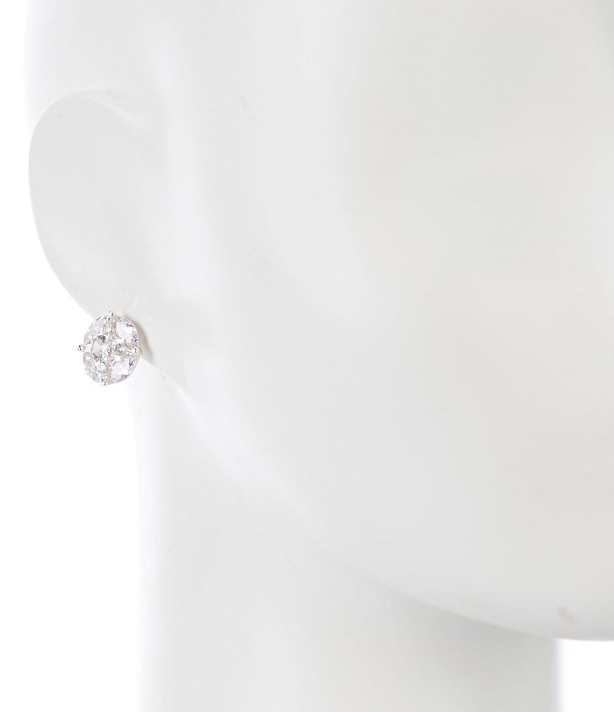 Gemma Layne CZ Stone Circle Stud Earrings