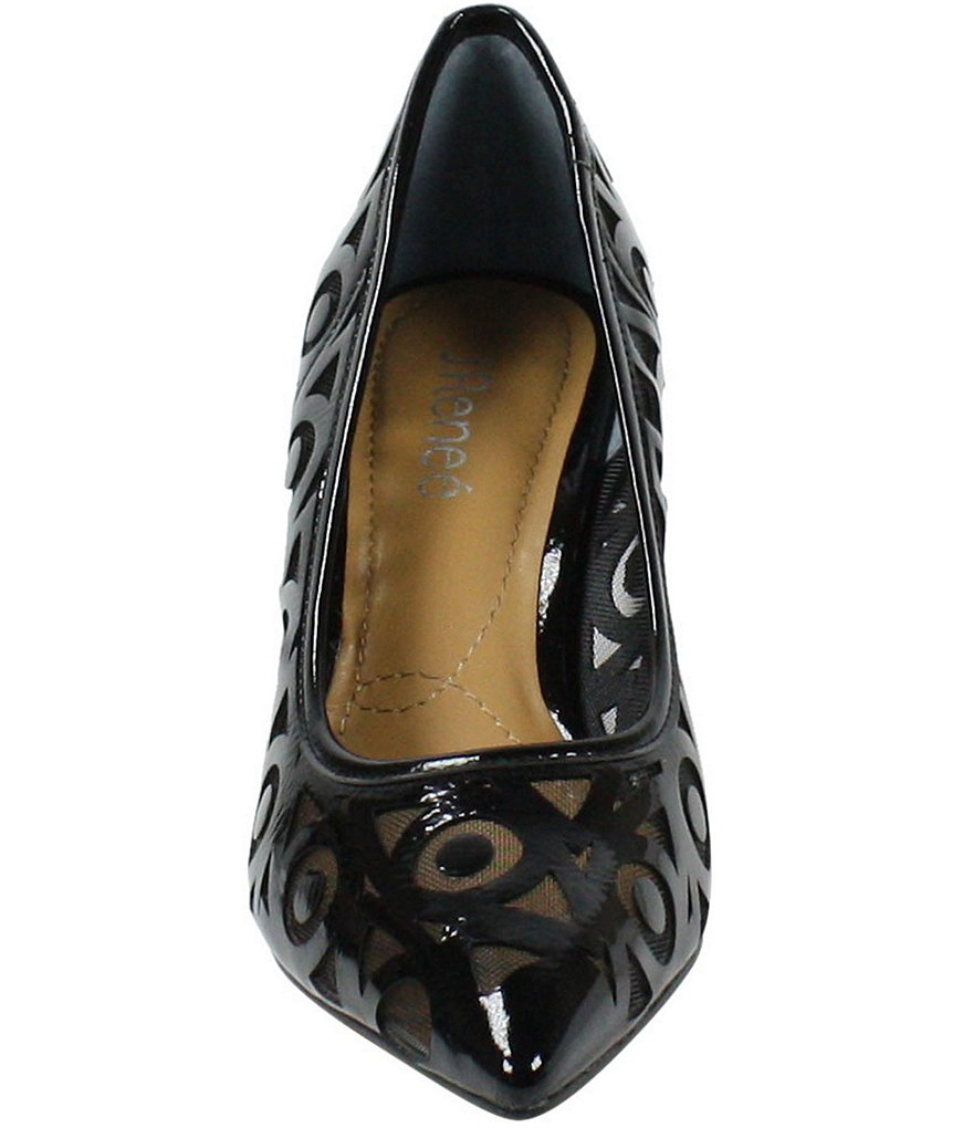 Trotters Kari Pearlized Leather Block-Heel Pumps