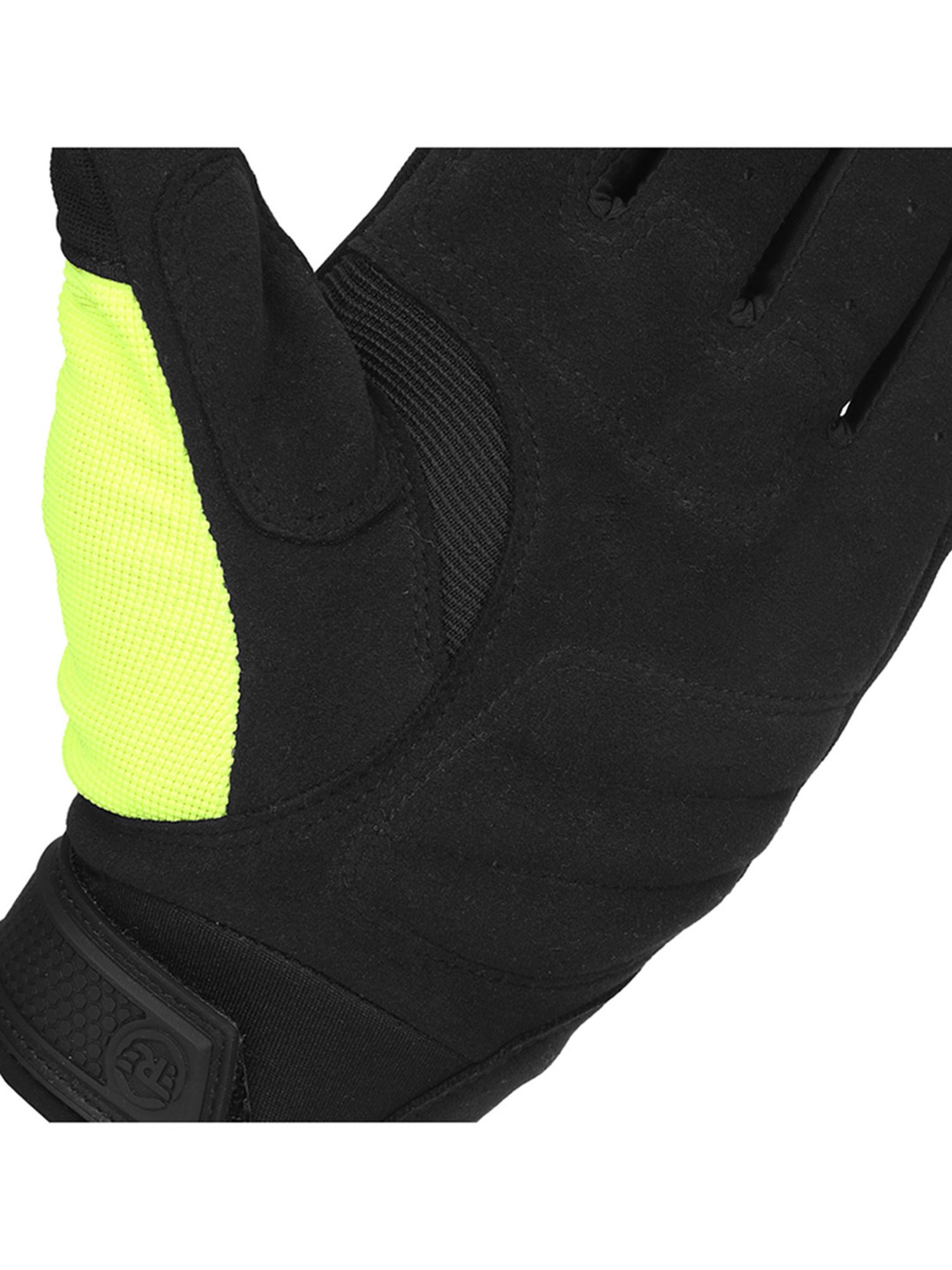 Royal Enfield Neon Green Textured Urban Hustler V2 Riding Gloves - XL