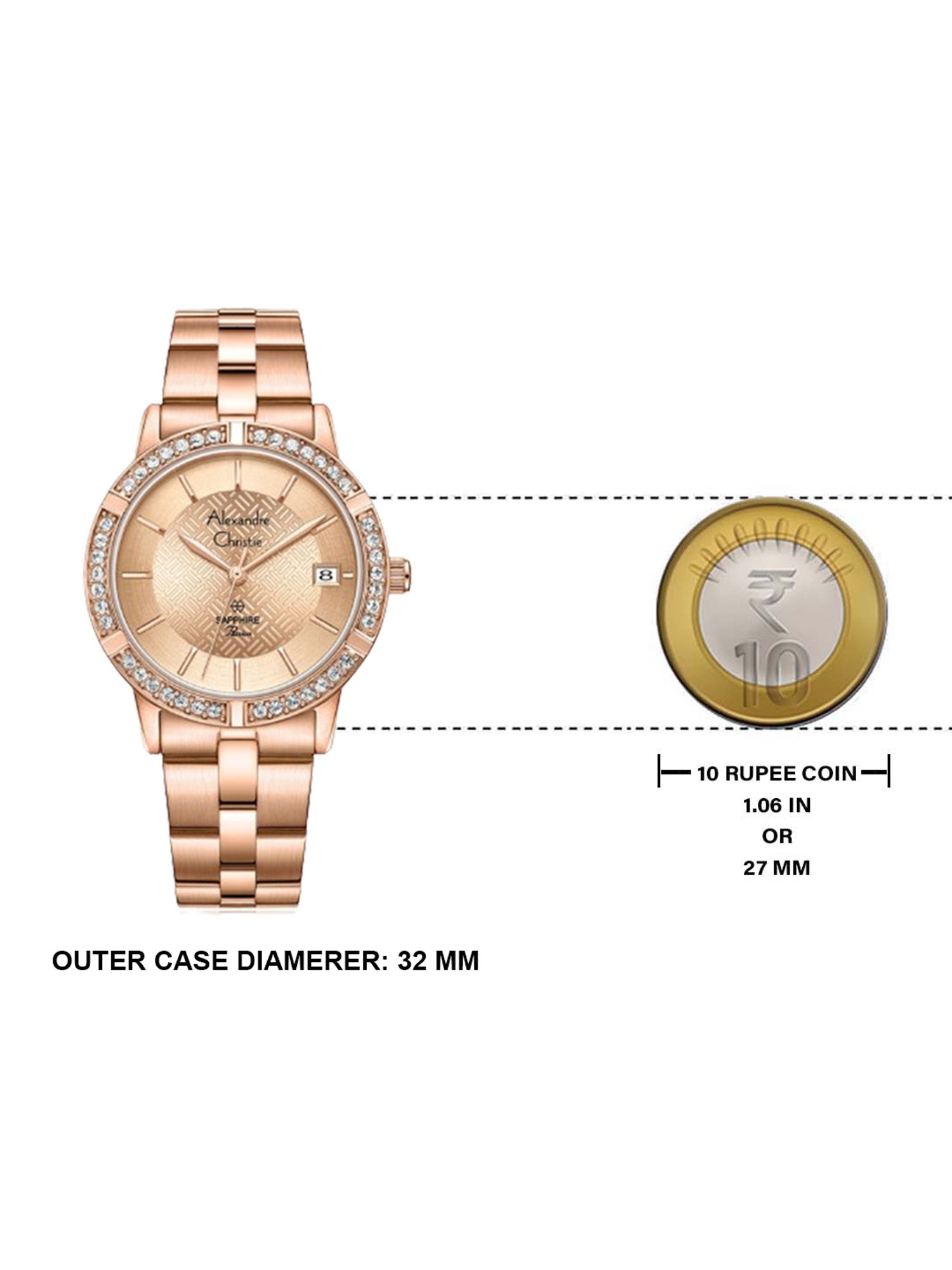 ALEXANDRE CHRISTIE 2A82LDBRGLN AC Collection Analog Watch for Women