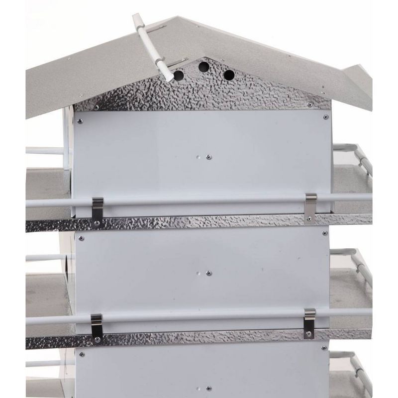 Birds Choice 16 Room Purple Martin Birdhouse White/Silver