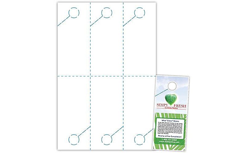 Blanks USA 4 x 9 215 GSM Digital Gloss Cover Door Hangers White 600/Pack DHN06FLWH