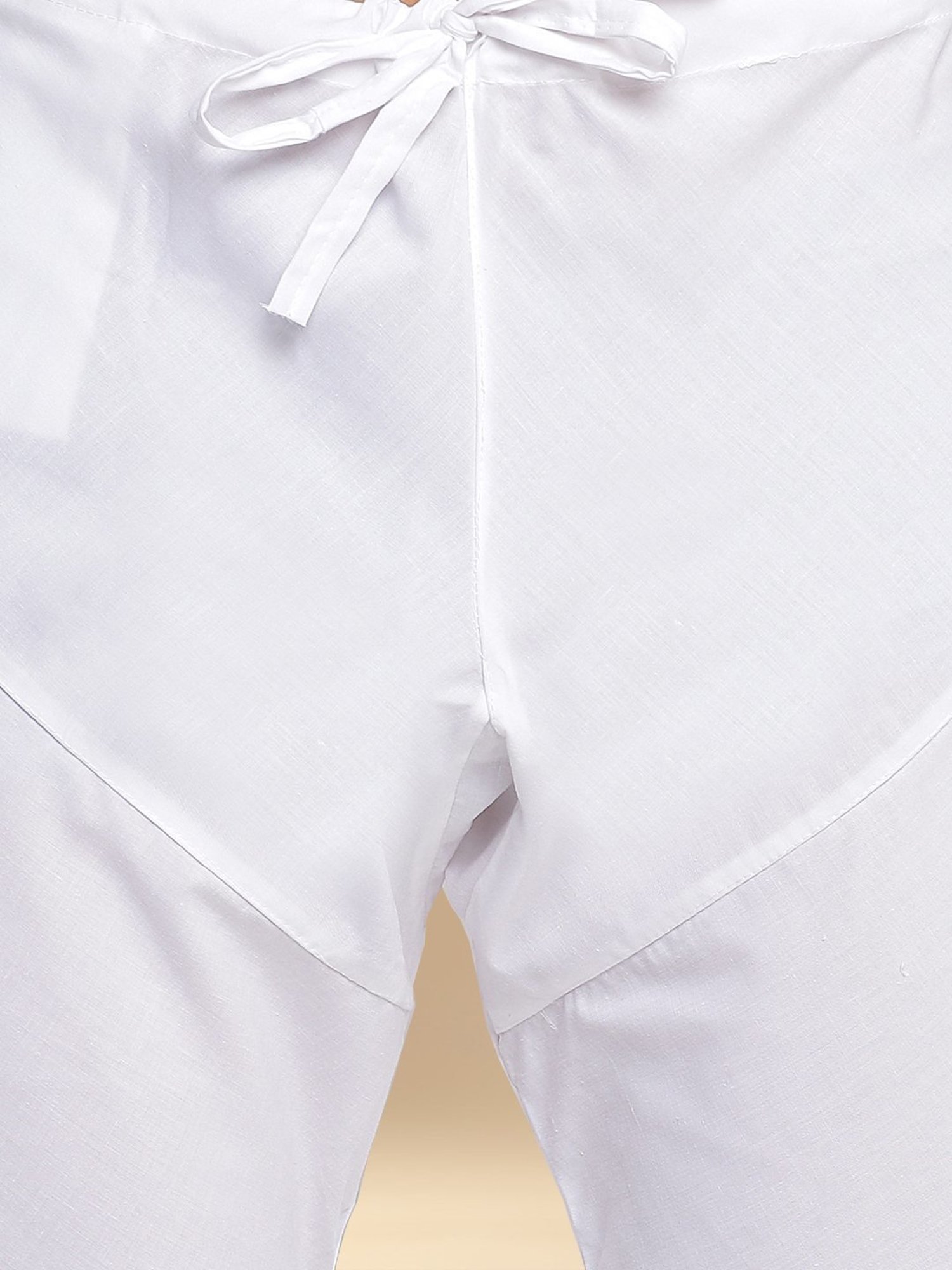 Sanwara Ink Blue & White Cotton Regular Fit Kurta Bottom Set