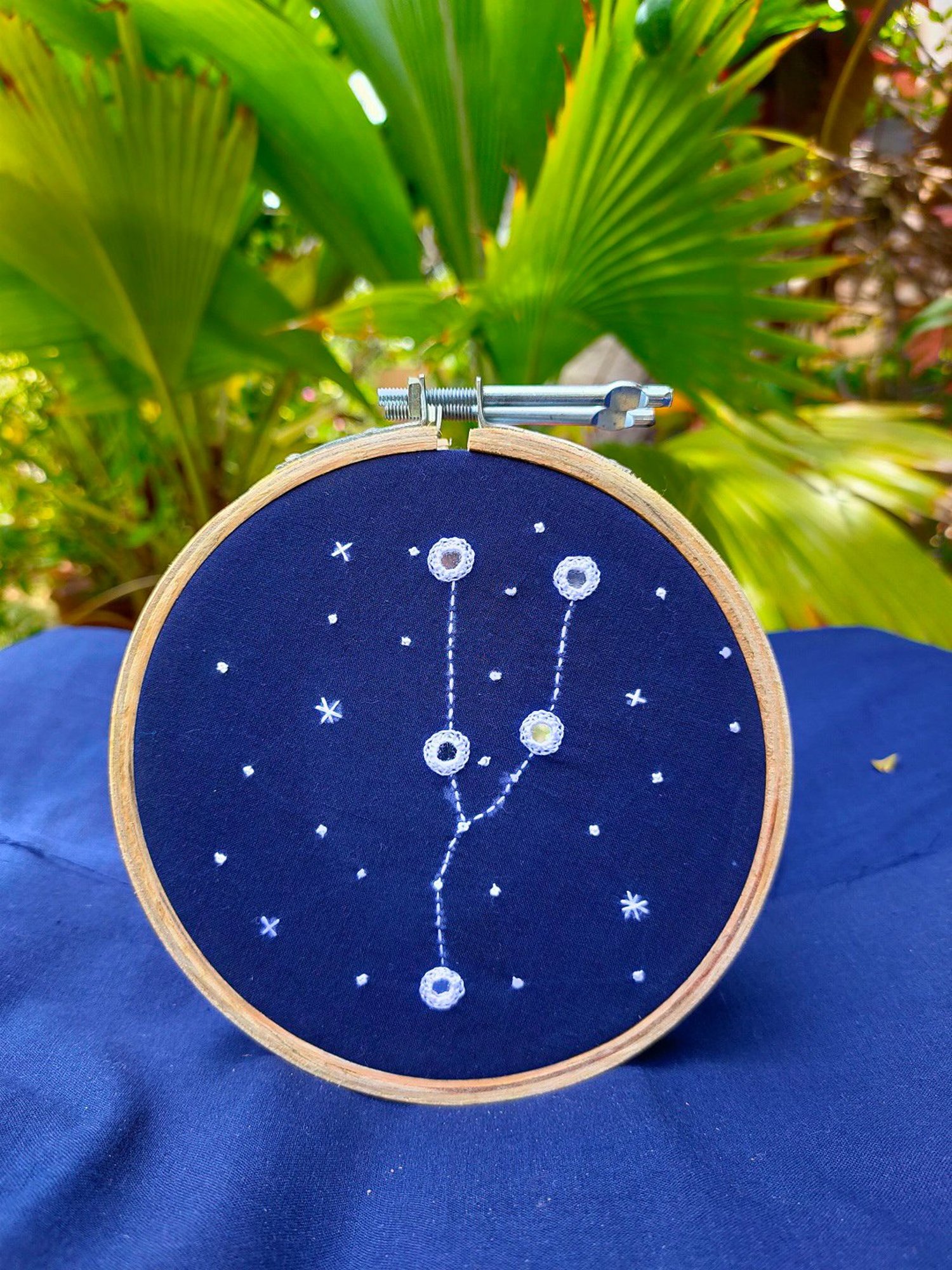 Okhai Wanderlust Hand Embroidered Hoop - Set of 1