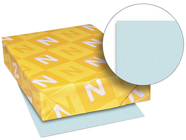 Wausau Paper 49121 Exact Index Card Stock, 90 lbs., 8-1/2 x 11, Blue, 250 Sheets/Pack