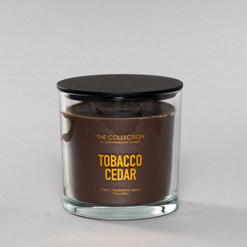 13oz Glass Jar 2-Wick Candle Tobacco Cedar - The Collection By Chesapeake Bay Candle