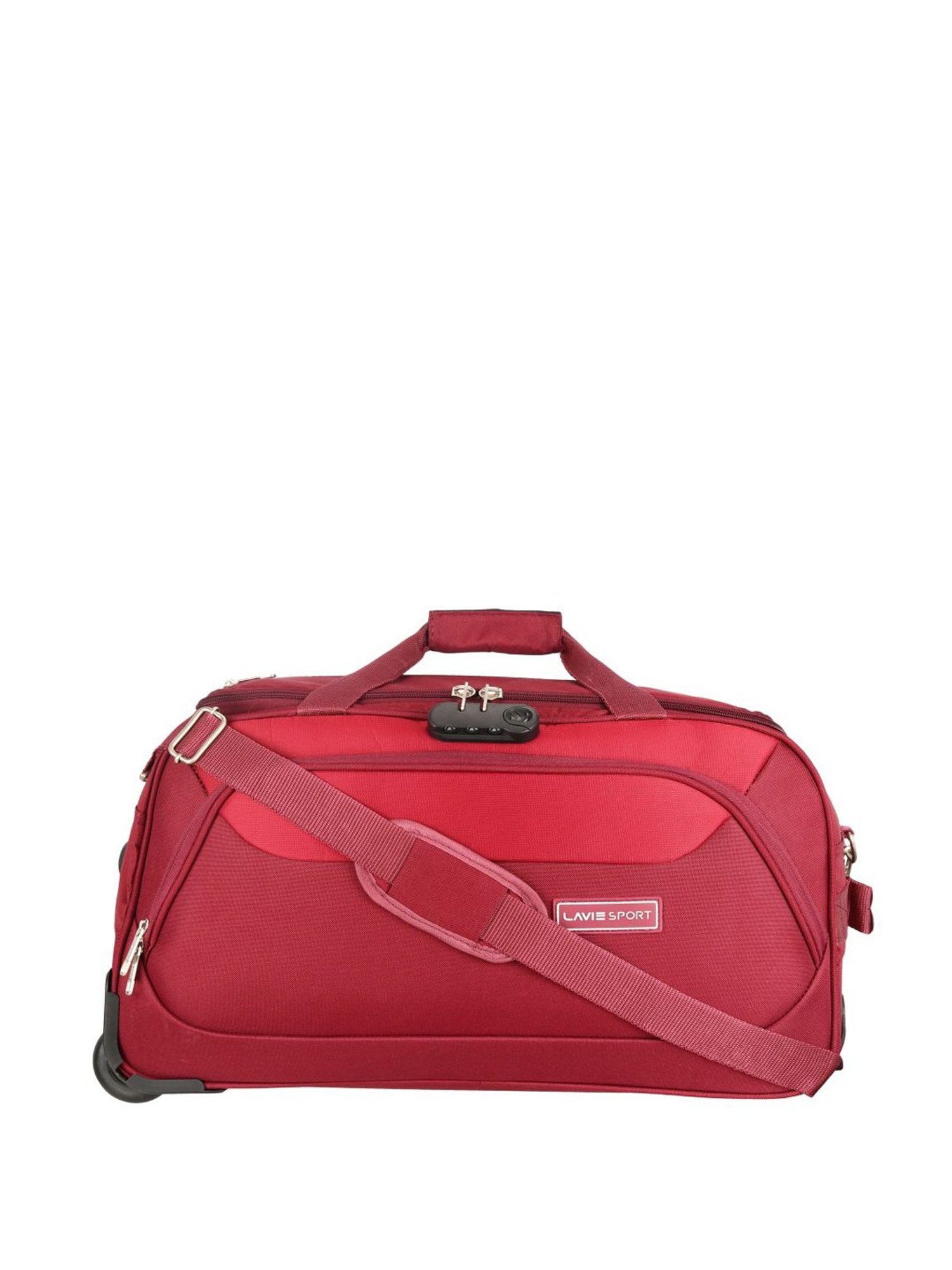 Lavie Sport 57 cms Anti-theft Sage Wheel Duffle Bag  | Duffle Bag (Maroon)