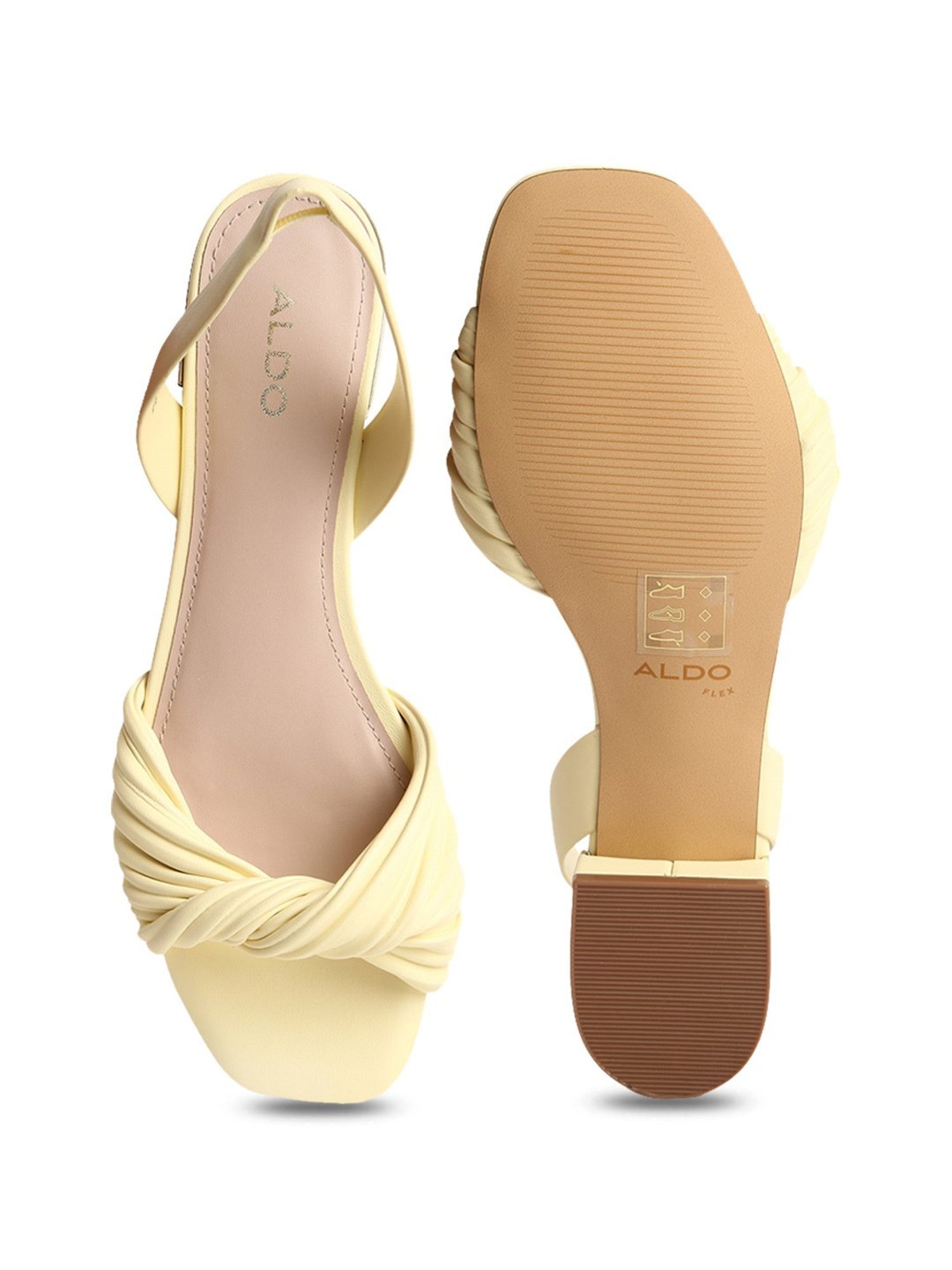Aldo Women's Yellow Sling Back Sandals