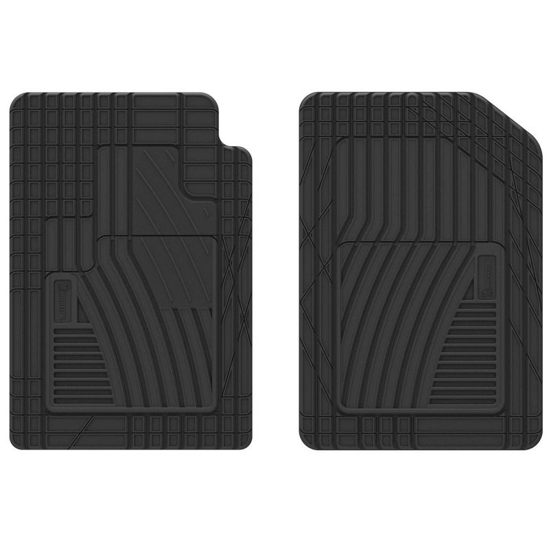 Michelin 19"x34" 4pc Shape Fit Rubber Floormat Set Black